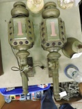 Late-1800's NY Fireman's Carriage Lanterns -- PAIR