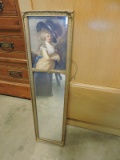 Small Antique Hall Mirror -- 27.5