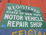 NY Motor Vehicle Repair Shop - License Sign
