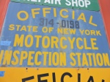 NY Motorcycle Inspection  Station - License Sign