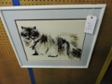 Framed Cat Print -- 26.5