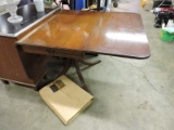 Vintage Drop-Leaf Gaming Table - with Table Protection Pads