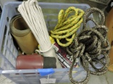 Variety of Ropes, Twine and a Roll of Sand Paper