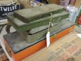 Lot of 4 Empty Vintage Steel Tool Boxes