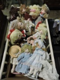 Vintage Crib Full of Various Precious Moments Dolls