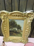 Framed Oil Painting by H. Chalmers -- 1898