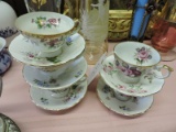 Tea Set with Cups and Saucers