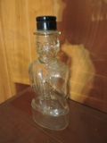 Vintage Abraham Lincoln Glass Bottle Bank