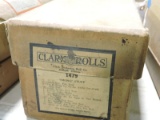 Pair of CLARK Orchestra Rolls - 10 Songs Each - for Player Piano