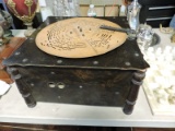 Antique Disc Music Box with One Paper Disc