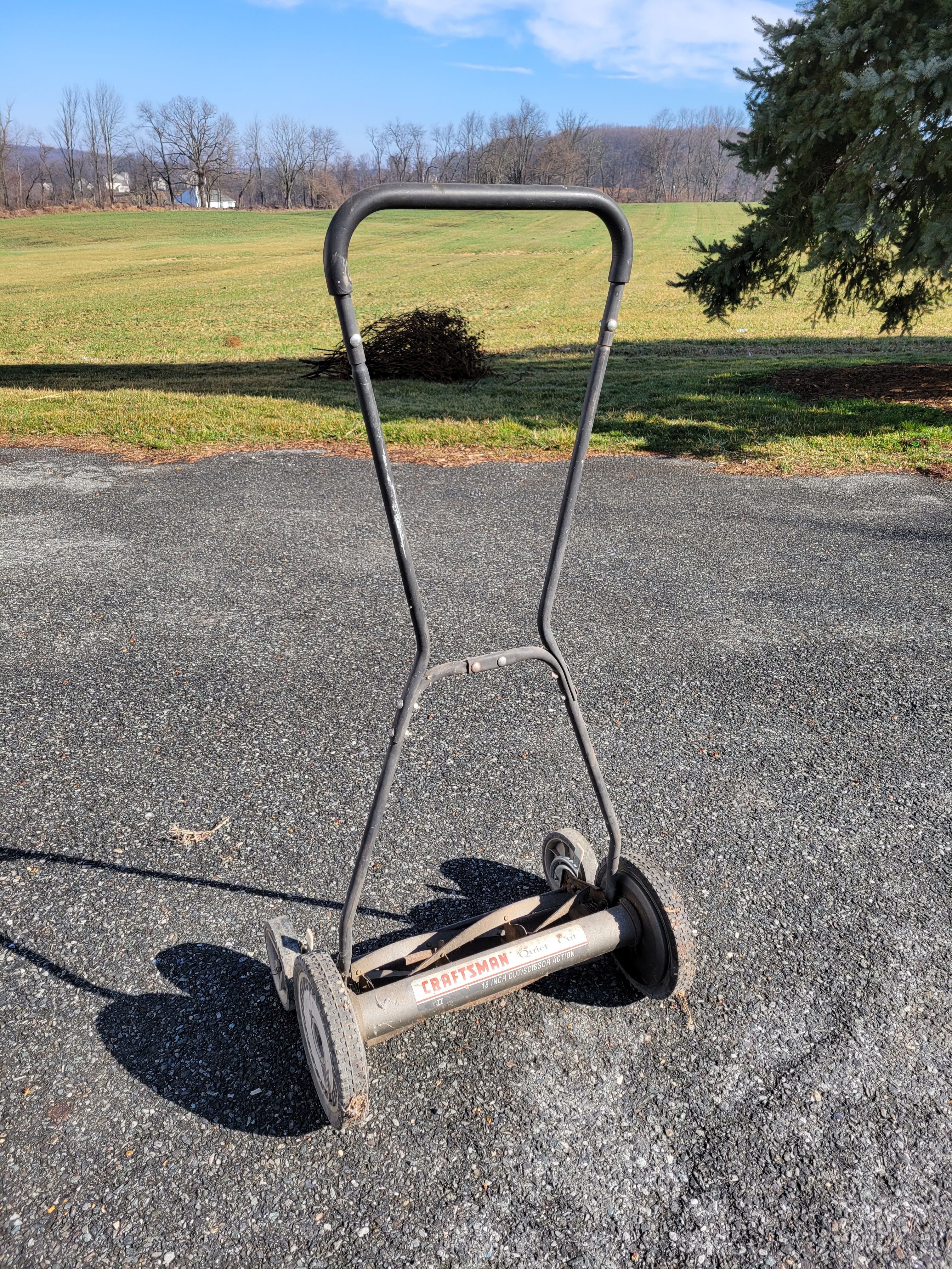 Old-Fashioned Push Mower