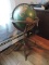 Light-Up Vintage Globe on Floor Stand -- Fully Functional