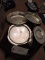 Four Silver Serving Pieces from England - See Photo / Tongs Included