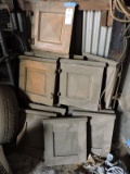 Lot of 14 Antique Doors with Hinge Hardware -- Very Thick