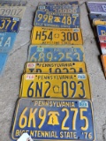 8 Various License Plates - All PA - 1958, Commercial, Trailer, Bicentennial