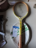 Original SPALDING M4 5/8 Tennis Racket with Cover - Good Condition