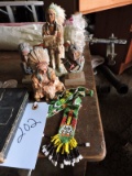 Native American Items, Antique Registry Book and Razor - See Photos