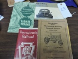 4 Vintage Instruction Books - Lionel, VW, PA Rail Road, Farmall Tractor