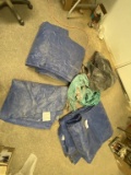 3- Large Blue Tarps & 1 - Medium Green Tarp