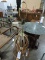 Mid-Century Modern Wood & Brass Table Lamp in Very Good Condition / 40