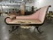 Antique Wooden CHASE LOUNGE / Solid but needs upholstery work