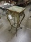 Metal Antique Side Table with Marble Top -- 16