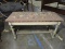 Vintage Storage Bench with Needlepoint Cloth Top / 35