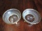 Pair of Antique Cut-Glass Bowls with Brass Trim - Beautiful - 8