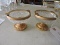 Pair of Ornate Cut-Glass & Brass Small Bowls / Candy Dishes? - Antique