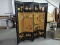 Asian Carved Wooden Screen / Room Divider -- 2 Sided in Very Good Condition