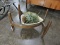 Original Mid-Century Modern Wooden Table Base with Planter / Needs Glass Top