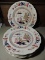 Set of 6 Matching Antique 19th Century TONQUIN Pagota Porcelain Plates / B&L of England