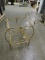 All Metal Gilded Rope-Twist 'Bar Cart' - Made in Italy / with Tags / Needs New Glass