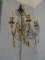 Gilded Sword Themed 3-Fixture Wall Sconces - with Twisted Rope Metalwork