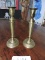 Pair of Metal Candle Holders from India / 12