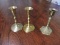 3 Candle Holders from India / A Pair and an Additional Hexigon Shape / Apprx 5