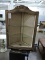 Antique Hanging Corner Display Cabinet - with Heavy Duty Steel Mounting Brackets