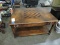Vintage Modular Gaming Table / Coffee Table - Wood with Leather Inlays
