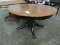 Vintage Round Wood Dining Table / Claw Feet / Extension Leaf -- Needs TLC