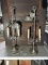 Pair of Antique Double-Arm Candle Sticks with Metal Shades - Require Hardware