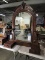 Antique Vanity / Dresser-Top Mirror with Drawers & Candle Holders