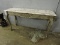 Marble Topped Parlor Table / Foyer Table / Sofa Table - crack in marble