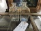 Pair of Antique Square Hand-Blown Glass Bottles -- Apprx 6