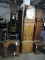 Lot of 3 Antique Grandfather Clock Cases & 2 Tops -- All Empty of Parts