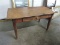 Antique Rustic Wooden Table with Drawer / 55.5