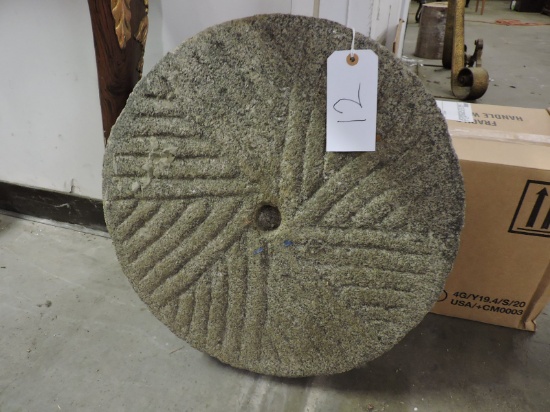 Mill Stone / Grinding Stone - Appears to be a Reproduction / 22" Across X 3" Deep