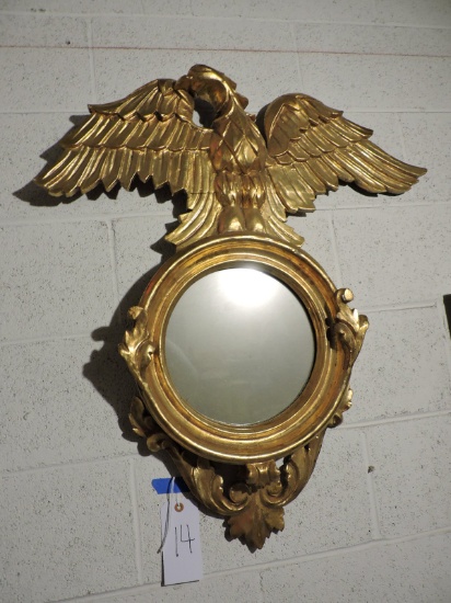 Ornate Gold Eagle Mirror - Guilded Wood Construction - Made in Spain