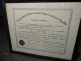 Framed Diploma - Georgia State Industrial College for Colored Youth - Circa 1916
