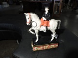 Equestrian Porcelain 'Horse & Rider' Figurine by Fitz & Floyd / 12