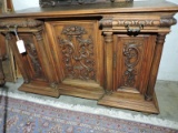 Ornate Antique Wooden Sideboard / Credenza -- Absolutely Beautiful